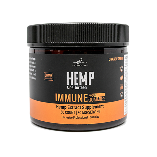 HEMP OneThirteen Immune Sour Gummies Orange Cream 60 Gummies