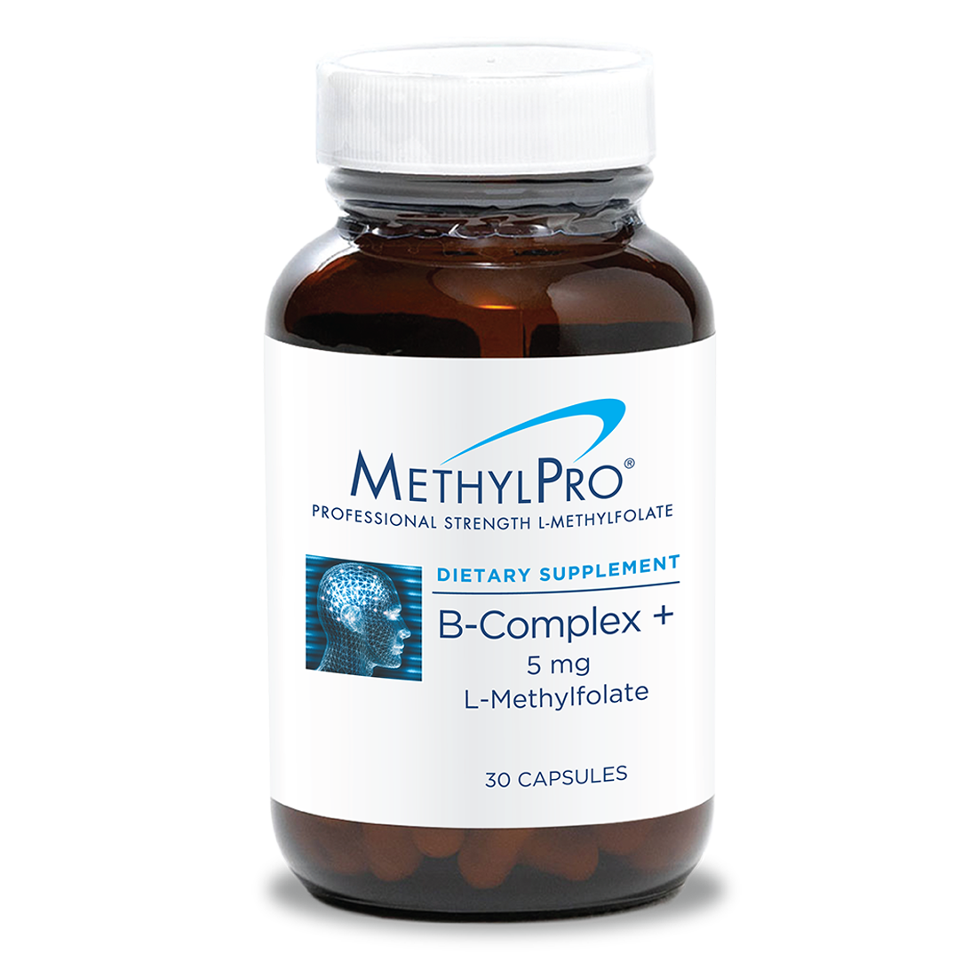 B-Complex + 5 mg L-Methylfolate 30 Capsules