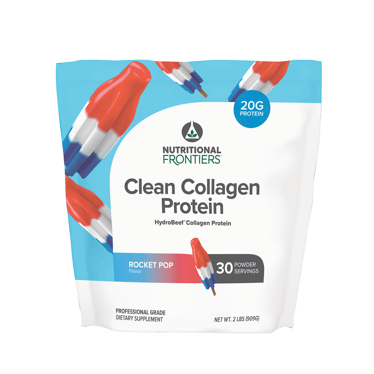 Clean Collagen Protein 30 Servings Rocket Pop - Nutritional Frontiers