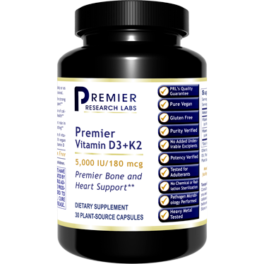 Premier Vitamin D3+K2 30 Capsules