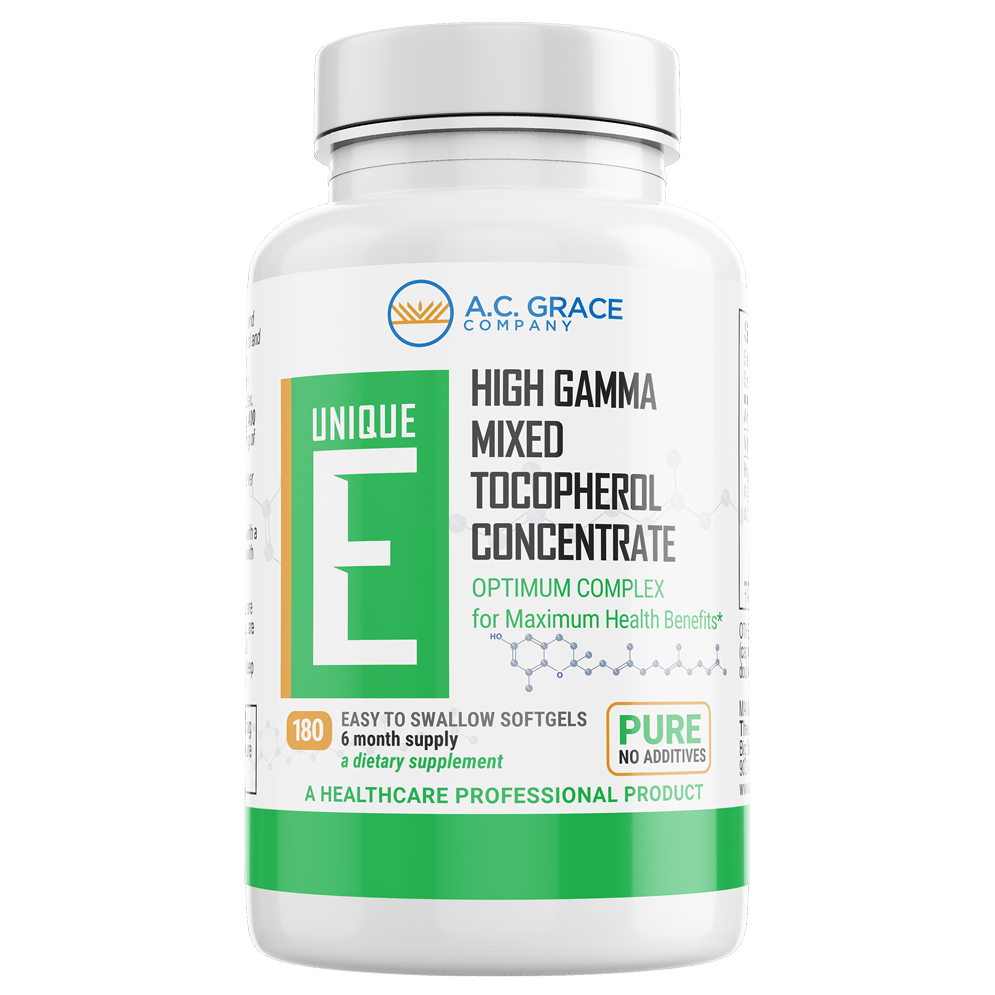 UNIQUE E High Gamma Mixed Tocopherol 180 Softgels