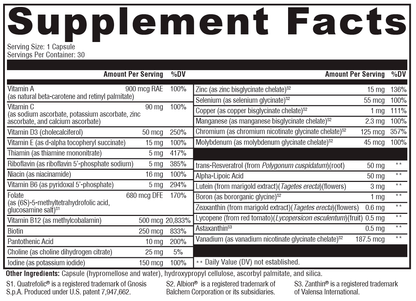 Multi BasiX™ 30 Capsules Supplement Facts
