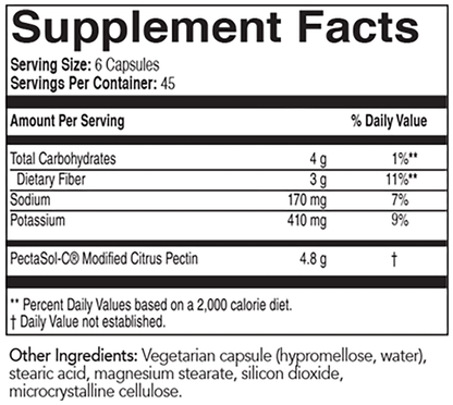 PectaSol 270 Capsules Supplement Facts