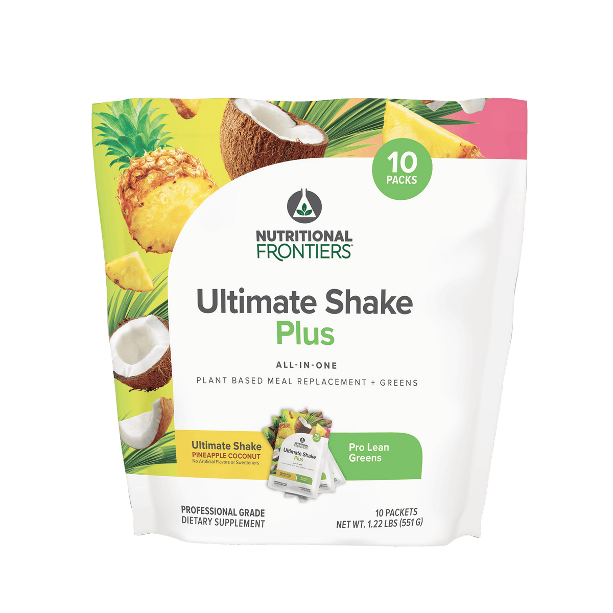 Ultimate Shake Plus + Greens 10 Pack - Nutritional Frontiers