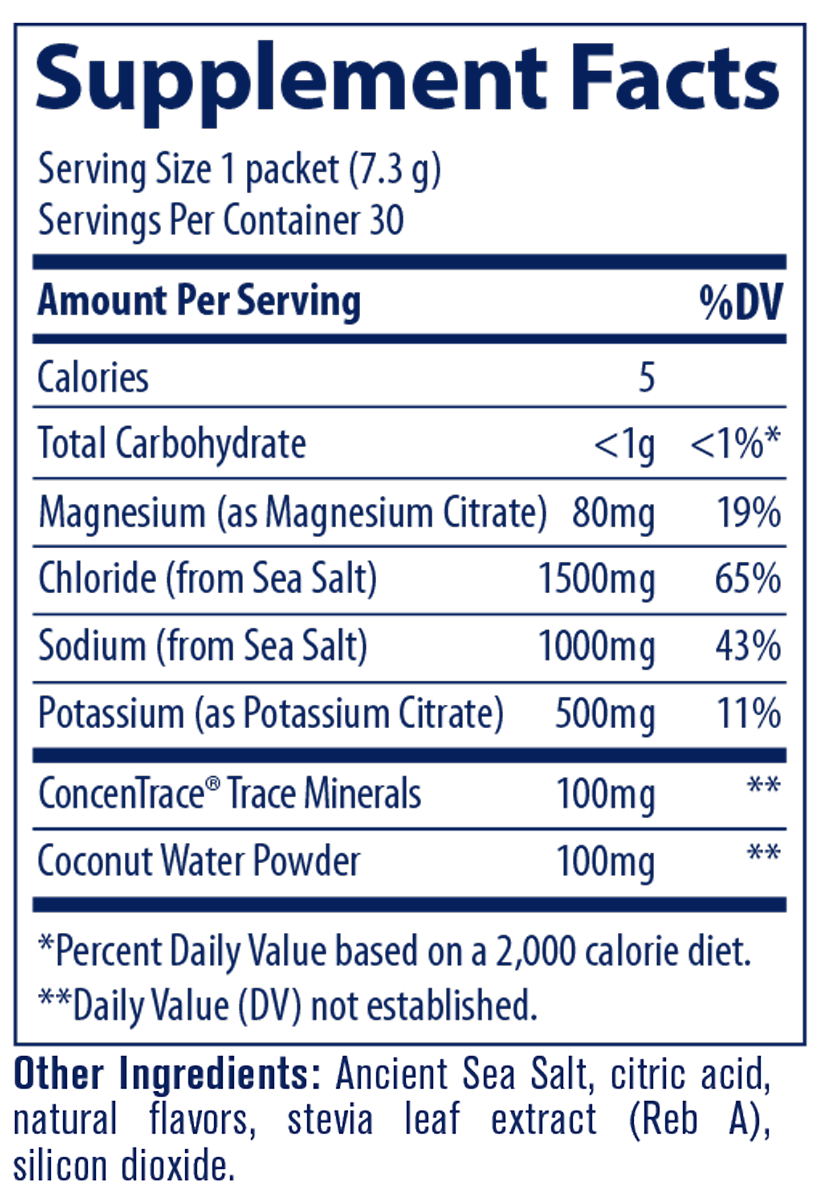 ZEROLyte Watermelon 30 Packets Supplement Facts