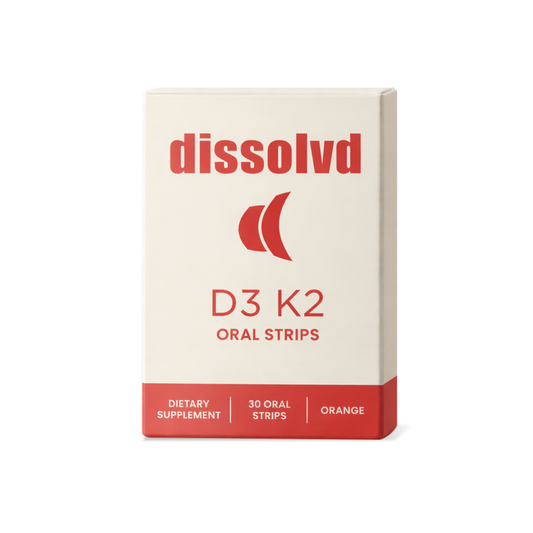 Dissolvd D3K2 vitamin oral dissolving strips packet