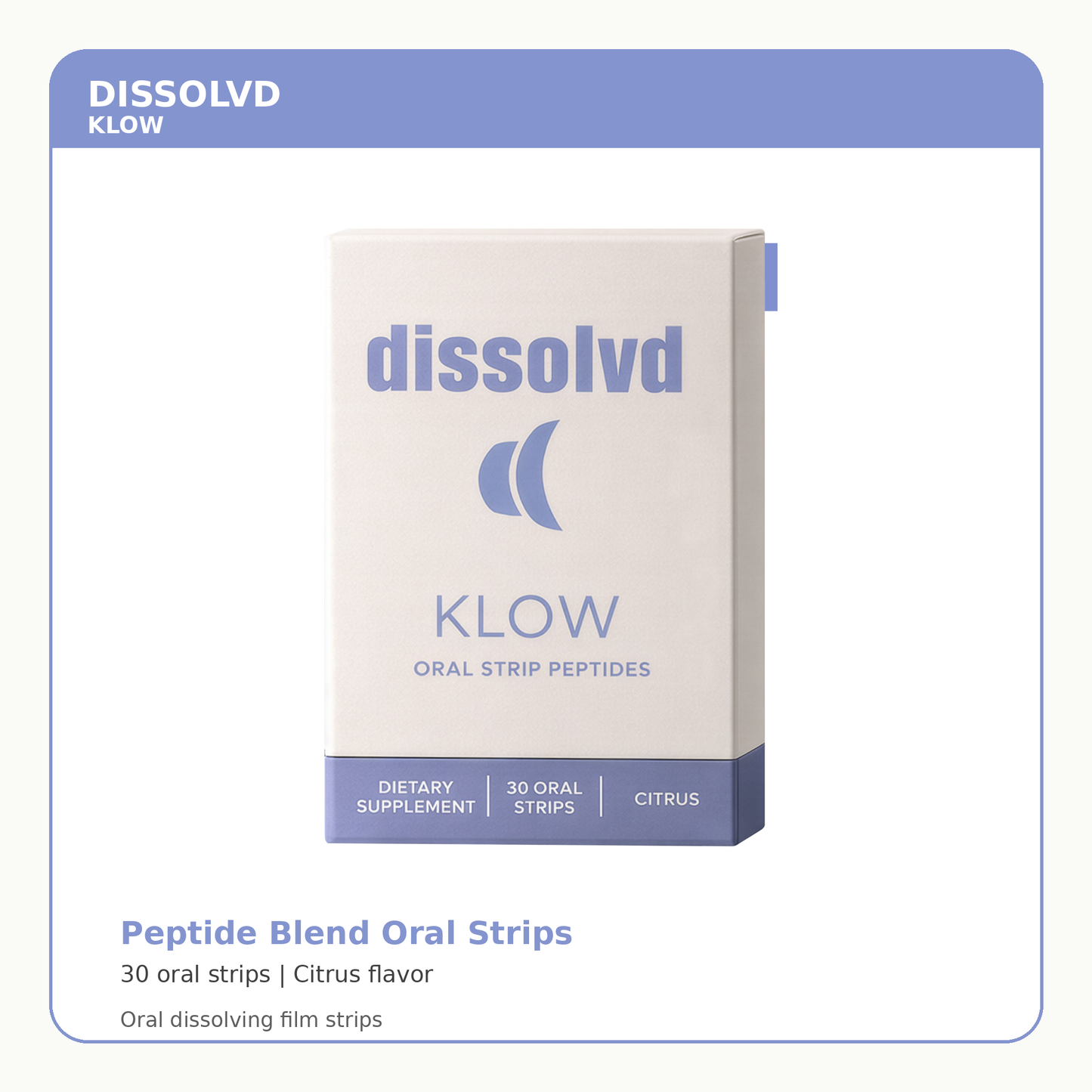 Dissolvd Klow Oral Strip Peptides