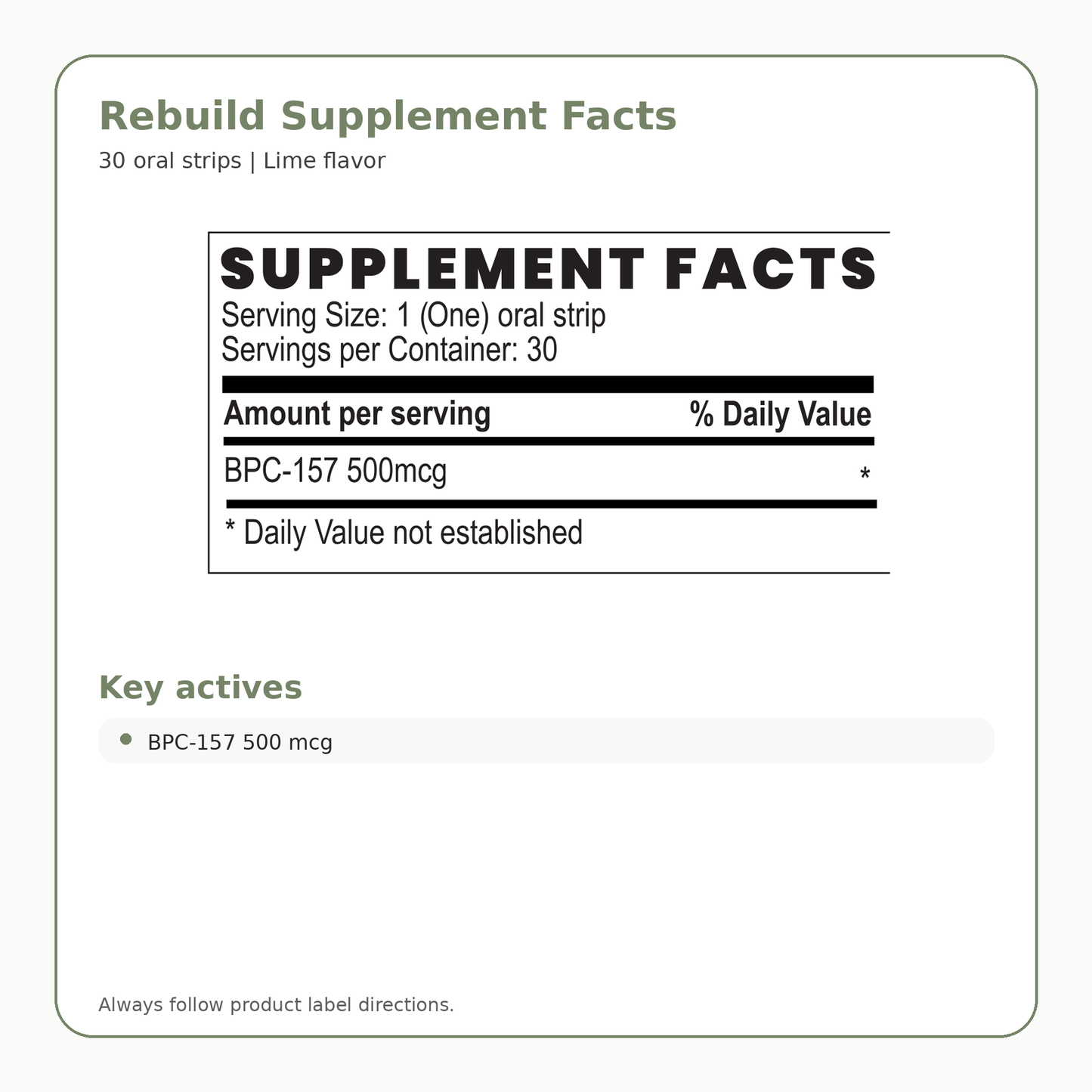 Dissolvd Rebuild Oral Strip Peptides
